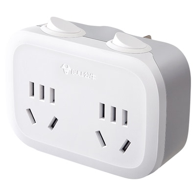 公牛一分二插座转换器带分控开关