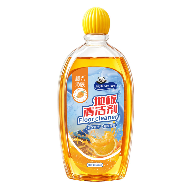 蓝漂500ml地板清洁剂家用去污增亮木地板瓷砖清洁液温和橙香型