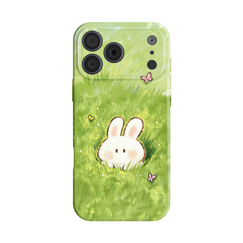 兔子草~清新可爱ins适用iphone17promax手机壳苹果16华为nova14小米15软opporeno13菲林vivox200一加ace6春天