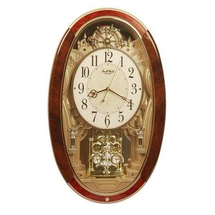 RHYTHM丽声日本音乐客厅用挂钟家用2026新款创意静音挂表时钟挂墙