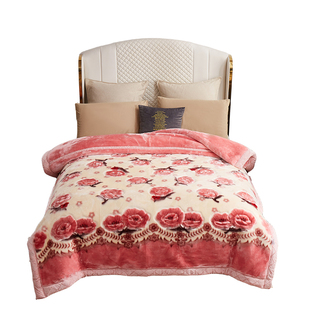 正品加厚毛毯拉舍尔毛毯冬季保暖午睡盖毯珊瑚绒法兰绒婚庆毯子被