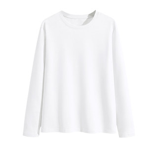 都市丽人纯棉打底衫女高级感内搭春季2026新款白色上衣长袖t恤女Y