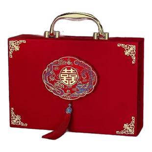彩礼钱盒子订婚礼金盒提亲彩礼盒彩礼箱结婚聘礼盒装现金10万箱子