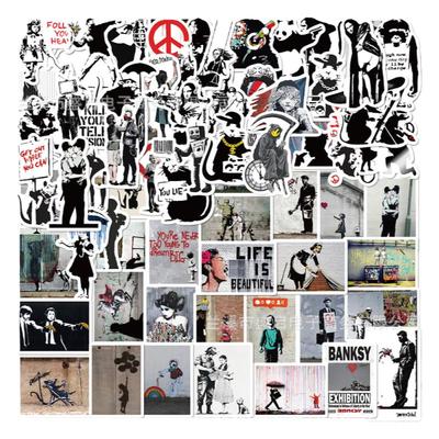 67张街头艺术Banksy贴纸装饰贴画