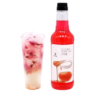 盾皇果露香蜜樱花风味糖浆咖啡奶茶鸡尾酒气泡水饮品调味专用原料