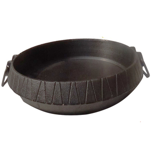 纯铸铁汤锅火锅扒拉锅特色酒店用品生铁锅炖锅多用烧烤盘火锅铁锅