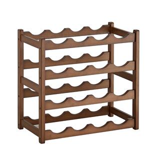 红酒架简易葡萄酒收纳架酒瓶托架置物架吧台桌面摆件楠竹家用酒柜