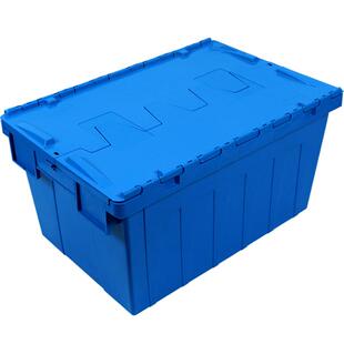 冠宇周转箱物流箱带盖斜插式加厚塑料箱长方形胶筐转运收纳储物箱