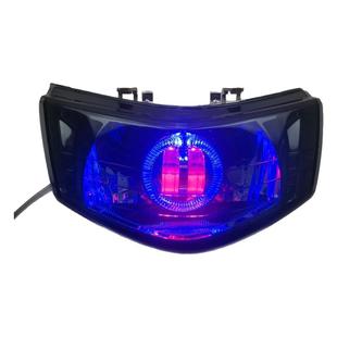 包邮12V国三福喜100大灯摩托车改装GY6巧格一代LED天使眼大灯总成