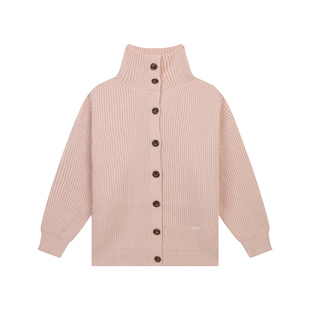 【限时价】橘子树在哪儿慵懒风高领毛衣外套女秋重磅软糯针织开衫