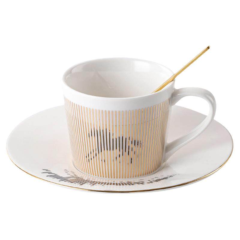 精致高档咖啡杯设计师款奔跑的马动态倒影艺术镜面杯奢华2026杯子