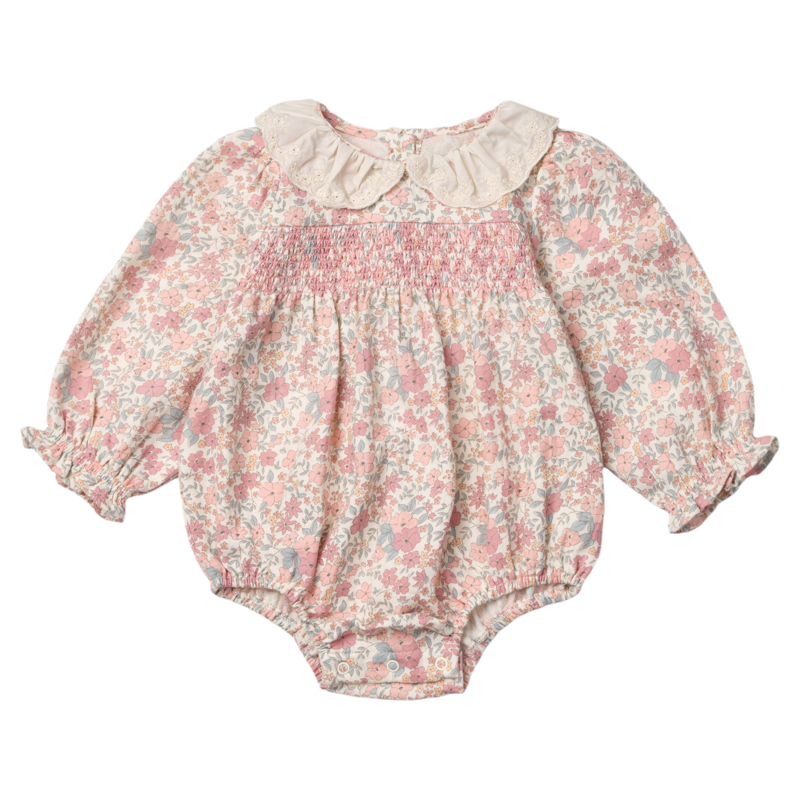 RyleeCru童装官方正品女婴小童碎花连体衣女宝哈衣26春2新品