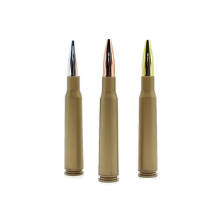 子弹笔巴雷特子弹造型圆珠笔创意仿真个性中性笔旋转式高颜值炫酷男孩专用银色金色玫瑰金流行色签字笔学生