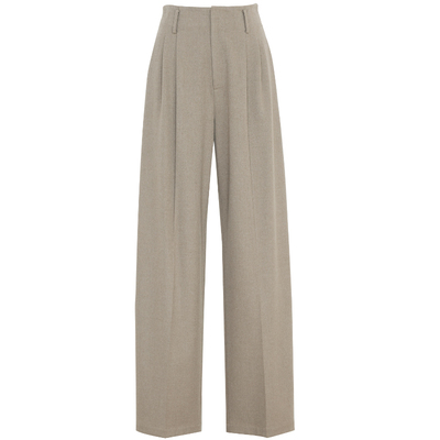 夏莫卡极简轻奢通勤阔腿西装裤