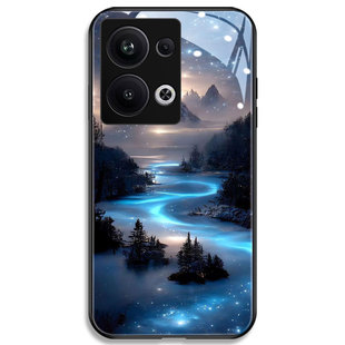 星空适用oppo手机壳findx9pro玻璃reno15小众高级感a93新款r17极光风景k10月亮一加ace2pro情侣realmegt5男x8