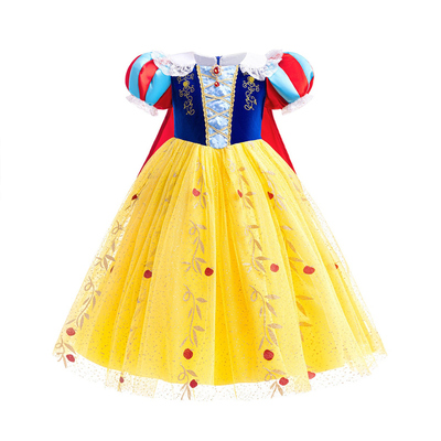 女童白雪公主裙小女孩生日礼服儿童蓬蓬网纱裙迪士尼宝宝连衣裙