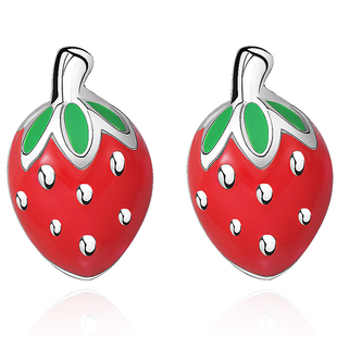 儿童耳钉养耳洞小女孩耳钉多巴胺耳饰纯银999小可爱女童生日礼物