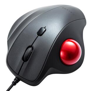 山业SANWA轨迹球鼠标静音有线无线蓝牙人体工学设计师绘图CAD/PS