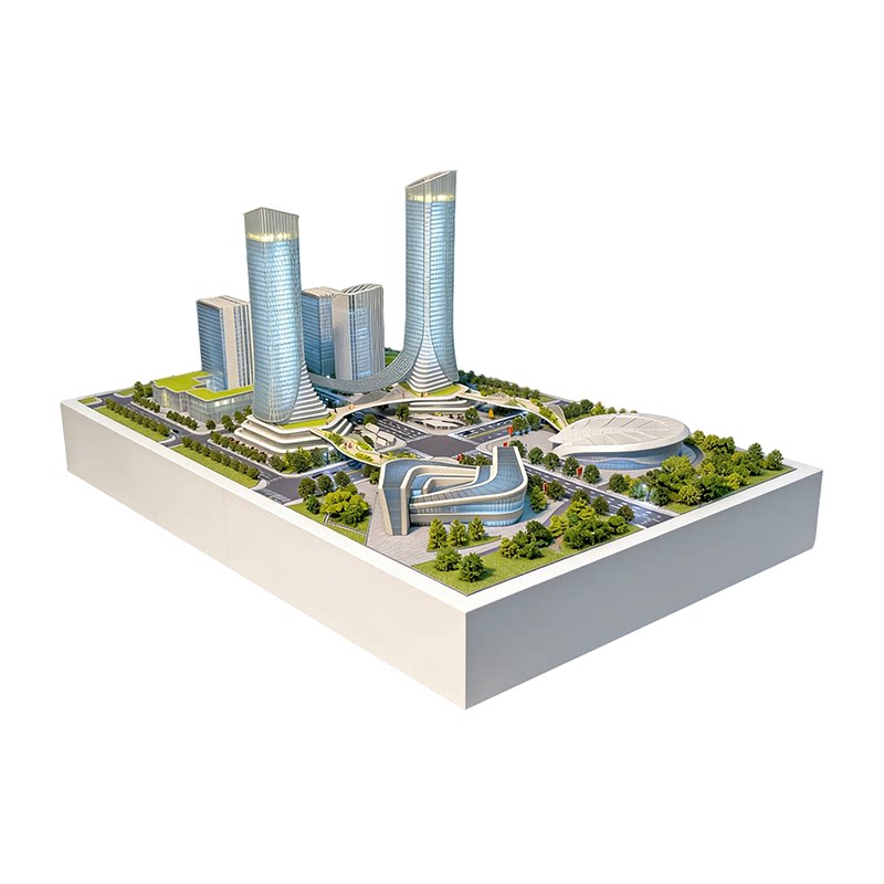 城市场景建筑模型沙盘制作城市楼房模型定制地标性建筑模型定做