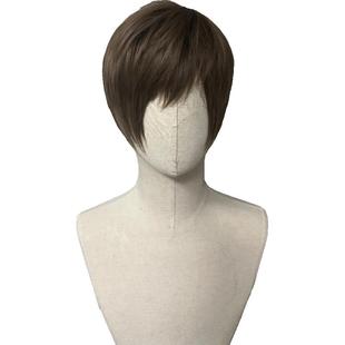 白起cos假发+微分碎盖棕男生短少年男生头皮顶哑光万用日常解雨臣