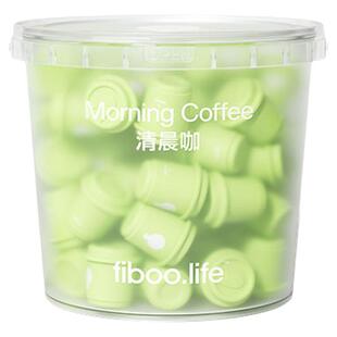 fiboo黑咖啡清晨咖运动咖0无蔗糖提高代谢美式速溶冻干咖啡粉60粒