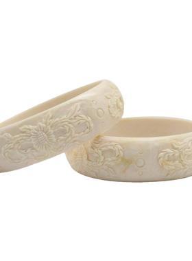 猛犸象牙工艺品雕刻文玩贵妃镯