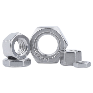 304不锈钢六角螺母加厚螺帽薄螺母1M2M3M4M5M6M8M10M12M14M16-M42