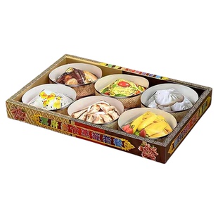 广州速发纸艺立体成品美食蒸笼套餐糕点面条饺子包子等适用寒衣节