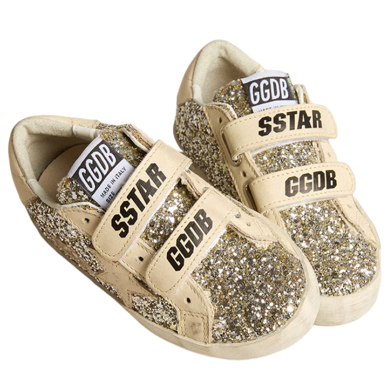 【童鞋】Golden Goose童鞋新款铂金色亮片脏脏鞋幼童大童GGDB