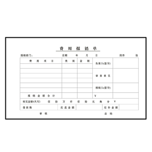 费用报销单240*140记账凭证票证粘贴单财务账本50张/本可定制包邮