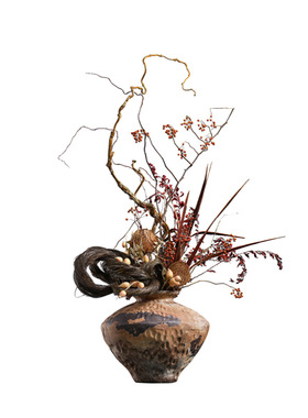 鲲屿中式禅意插花仿真花摆件