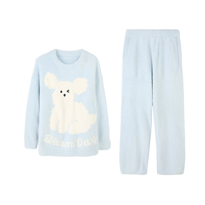 安之伴【巨保暖】半边绒睡衣女秋冬2025新款冬季加厚珊瑚绒家居服