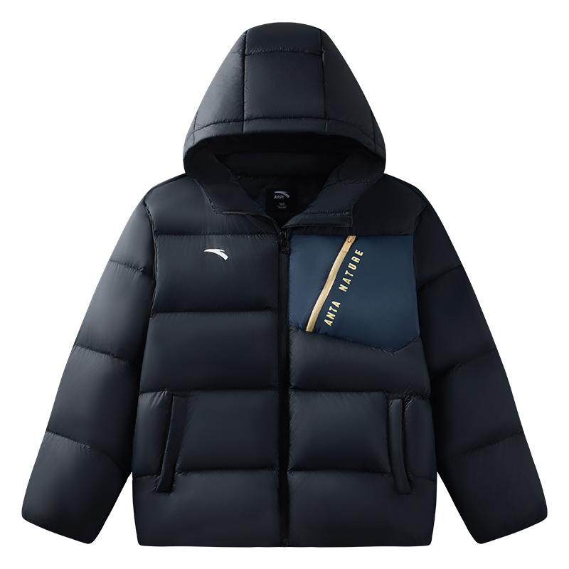 安踏儿童男童羽绒服2025冬款上新舒保暖抗寒中大童户外四防羽绒服