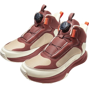 基诺浦机能鞋2025年冬季新款男女运动鞋加绒男女童鞋2级保暖GZ953