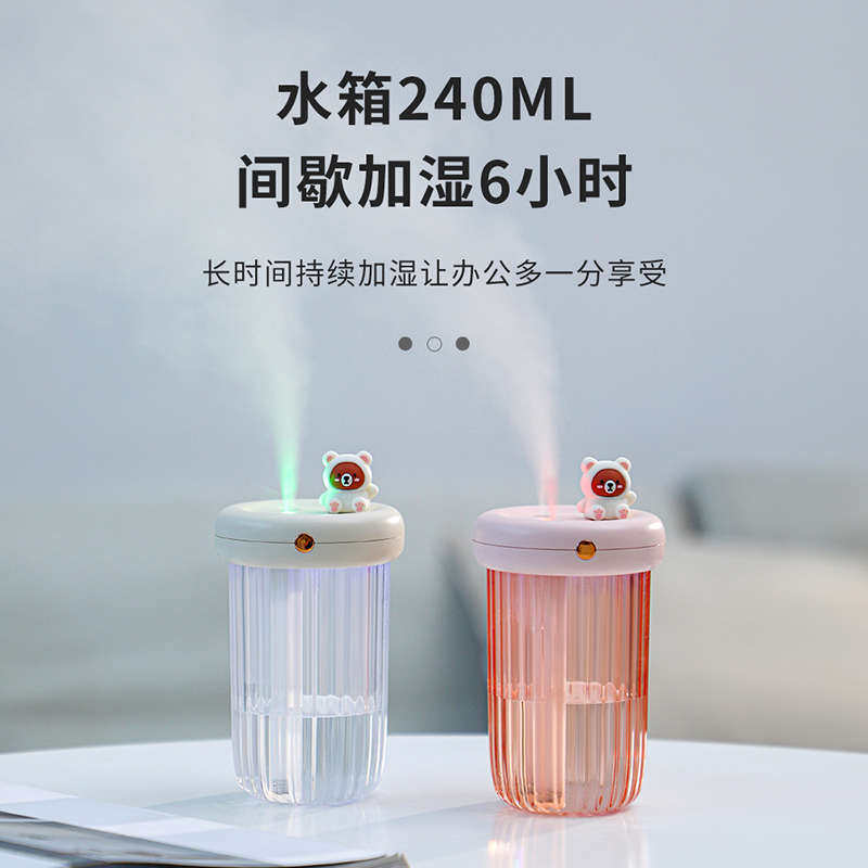 加湿器卧室家用静音孕妇婴儿空调房小型办公室桌面车载空气大雾量