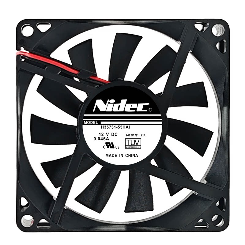 Nidec散热风扇H35731-55HAI 12V 0.045A 8cm 8015超静音机箱排风
