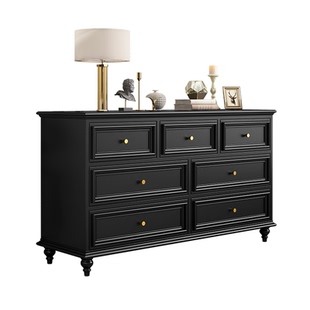 美式实木五七九斗柜卧室床尾抽屉收纳柜客厅置物储物柜斗橱靠墙