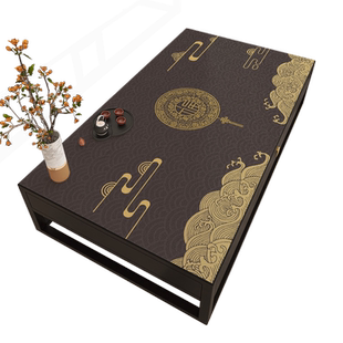 新中式古风桌布皮革茶几餐桌垫防水防油免洗台布盖布隔热垫耐高温