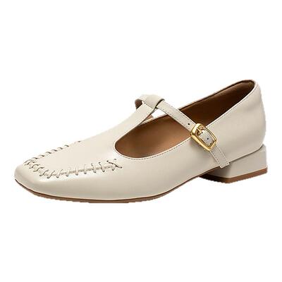 natursun法式玛丽珍鞋女