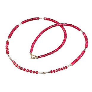 可卿珠宝 烛梦 红宝石项链18k金颈链彩宝项链正品女礼物