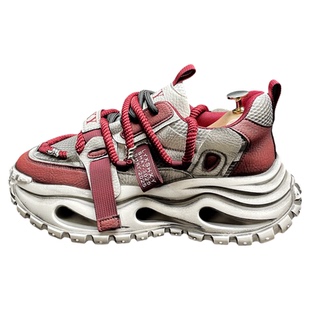 男鞋2026春季新超火厚底老爹鞋8CM隐形内增高鞋复古运动休闲鞋子