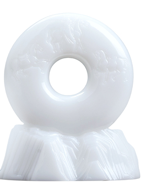 东方泥土骏擎华梦平安扣陶瓷摆件