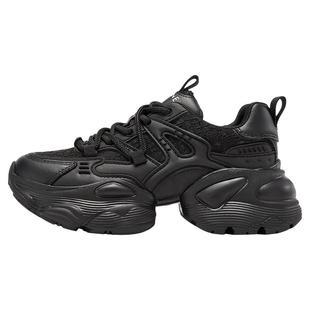 达芙妮黑色厚底老爹鞋女款2025新款爆款秋冬鞋子女增高休闲运动鞋