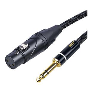 TRS卡农母转XLR大三芯6.5直播电容麦话筒声卡音响卡龙平衡线