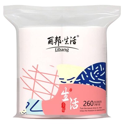 丽邦卷纸2大卷260g家用实惠装纸巾卫生纸厕所卷筒纸厕纸手纸