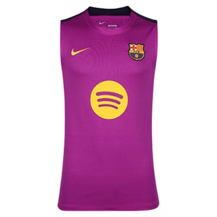 SFS耐克Nike巴萨25/26赛前无袖训练服热身背心足球服男HJ7733-552