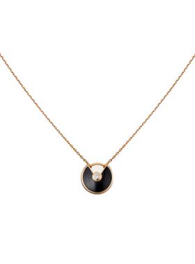 【自营】中古99新Cartier/卡地亚项链缟玛瑙K金 护身符超小号款