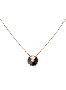 【自营】中古99新Cartier/卡地亚项链缟玛瑙K金 护身符超小号款