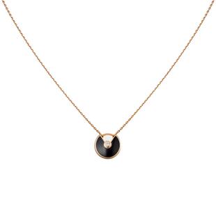 【自营】中古99新Cartier/卡地亚项链缟玛瑙K金 护身符超小号款