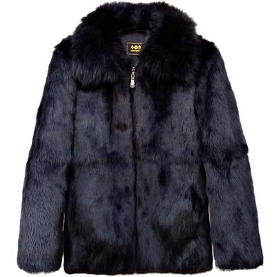 男士小裘客儿皮毛皮草外套连帽